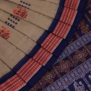 Bomkai Cotton Saree - Grey