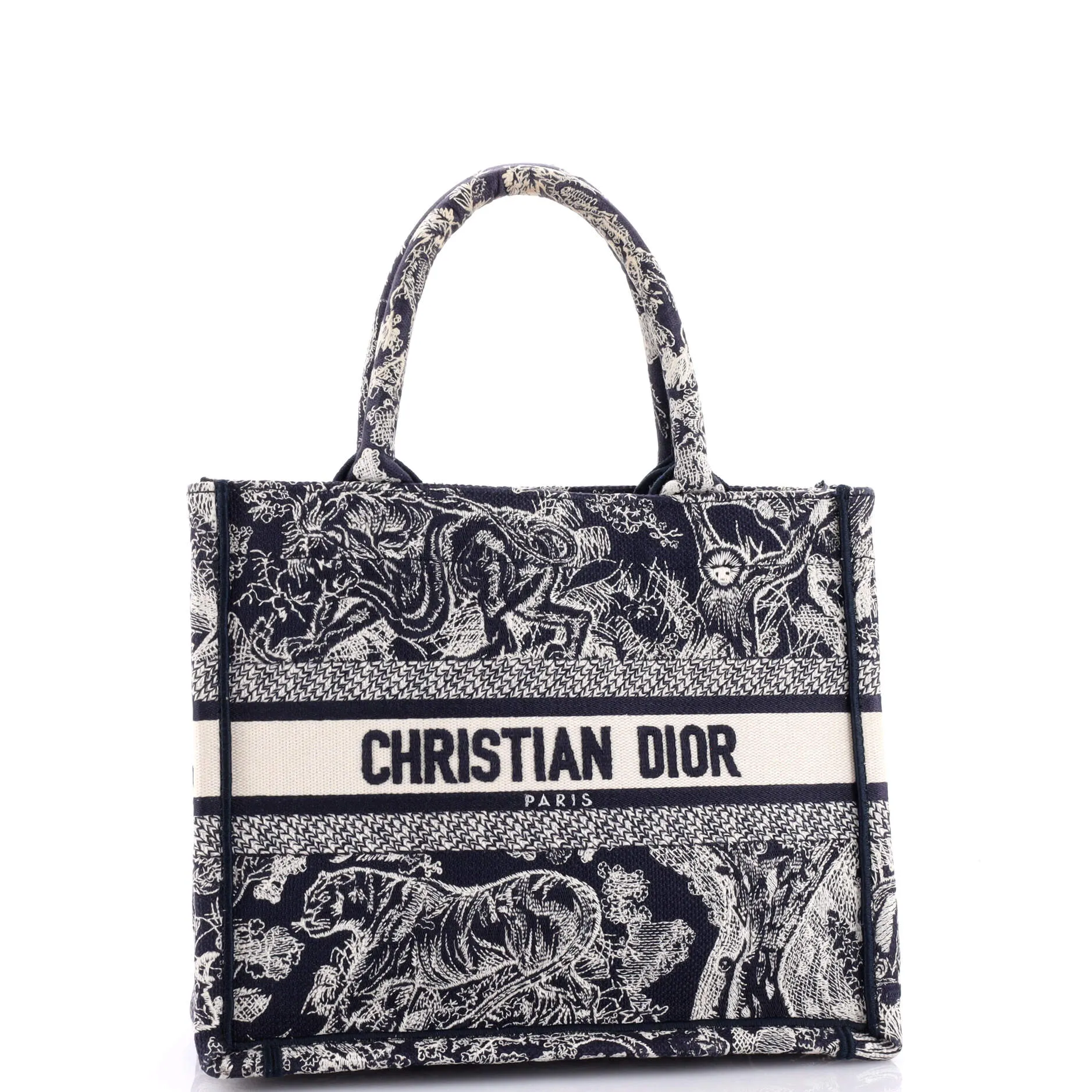 Book Tote Embroidered Canvas Small