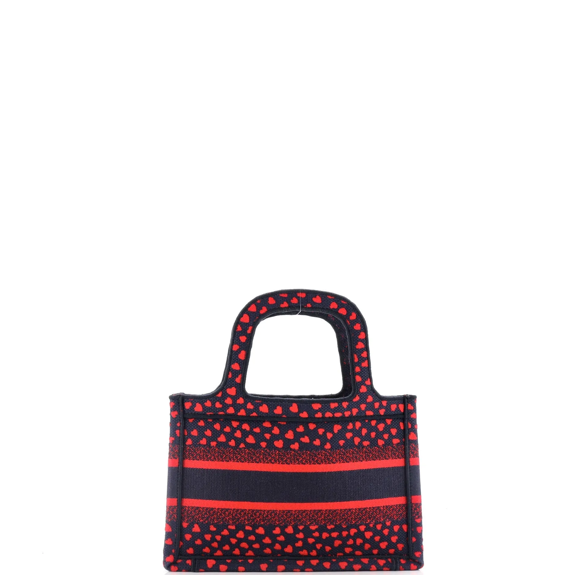 Book Tote I Love Paris Heart Embroidered Canvas Mini