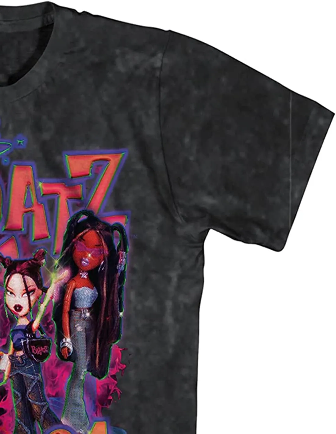 Bratz Mens Original Dolls Shirt - Yasmin, Cloe, Jade, and Sasha Tie Dye T-Shirt