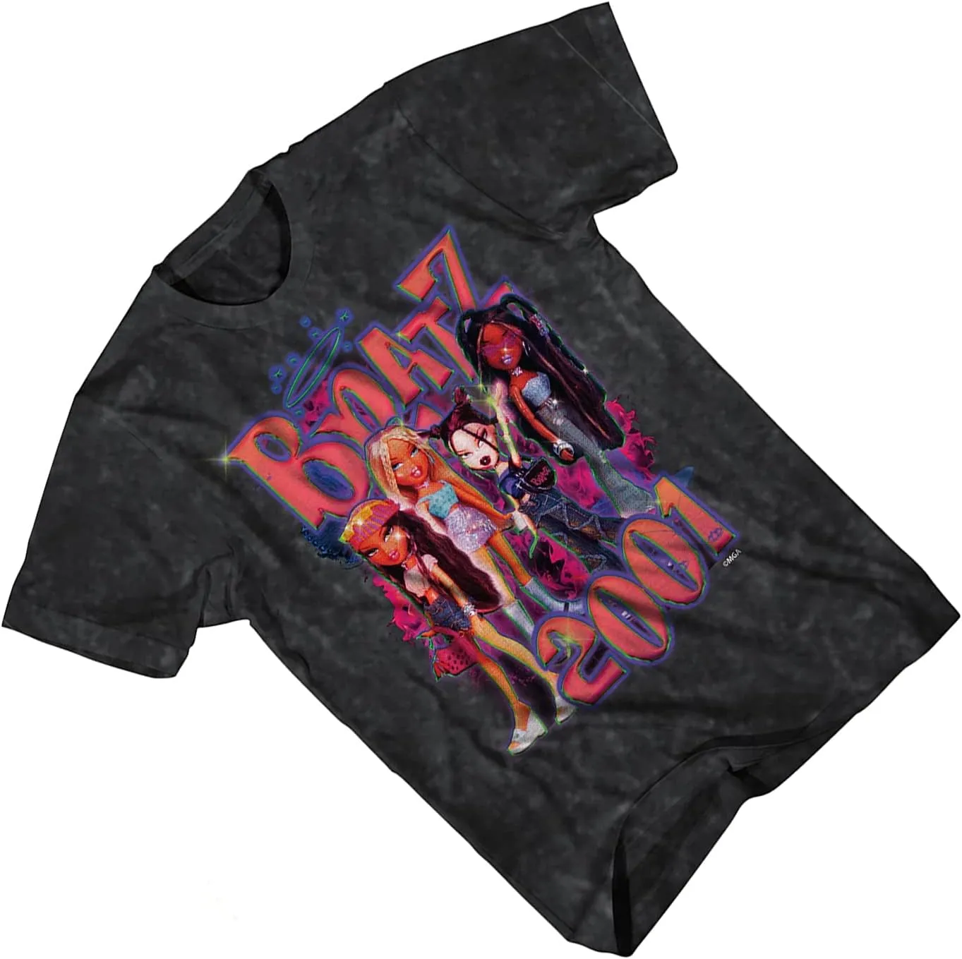 Bratz Mens Original Dolls Shirt - Yasmin, Cloe, Jade, and Sasha Tie Dye T-Shirt
