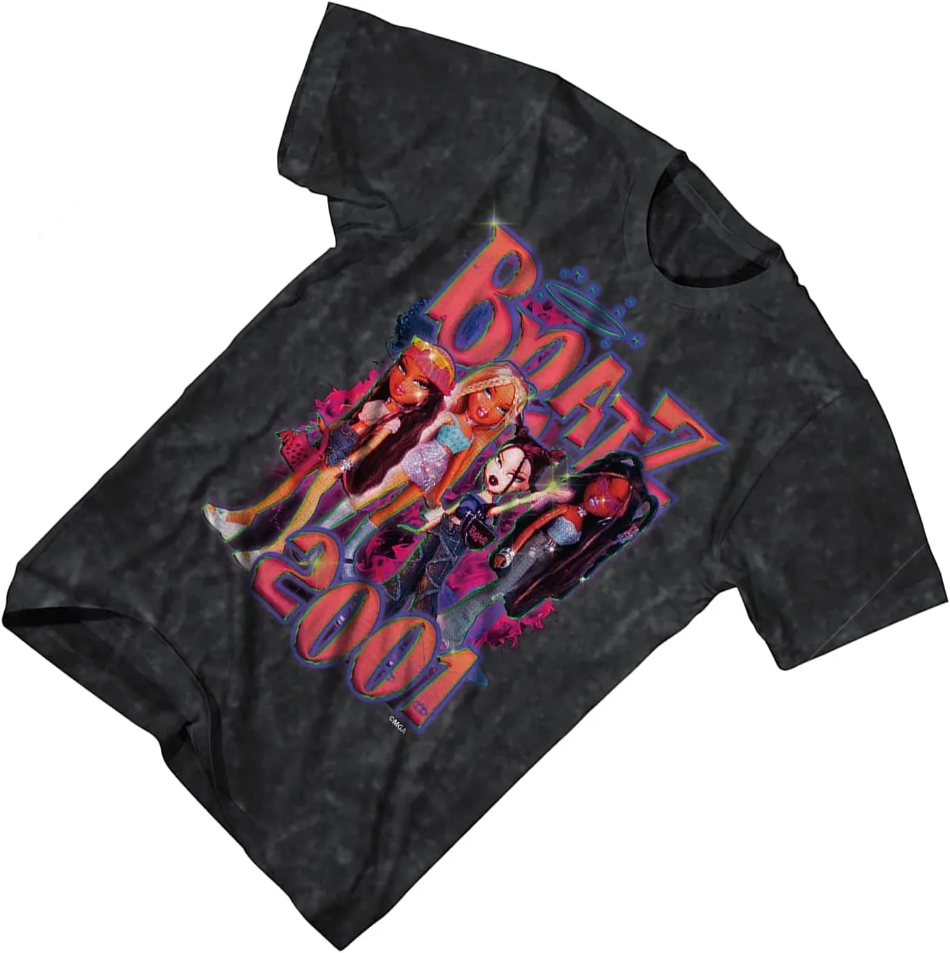 Bratz Mens Original Dolls Shirt - Yasmin, Cloe, Jade, and Sasha Tie Dye T-Shirt