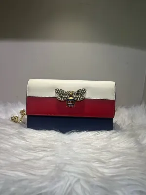 Broadway Leather Bee Crossbody Red Reliable Blue White Limited-edition offer GUCCI Bag