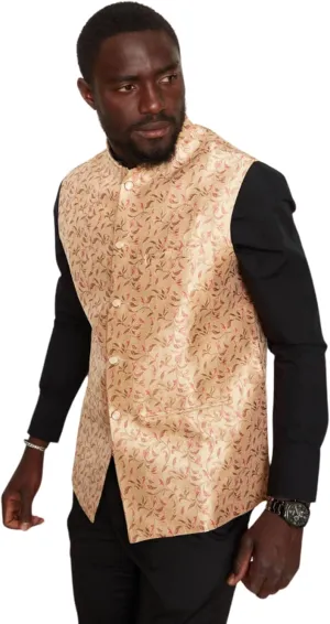 Brocade Silk Jacket Vest, Classic Formal Wear, Dressy Outerwear, Evening Wear Jackets, Trendy Formal Attire