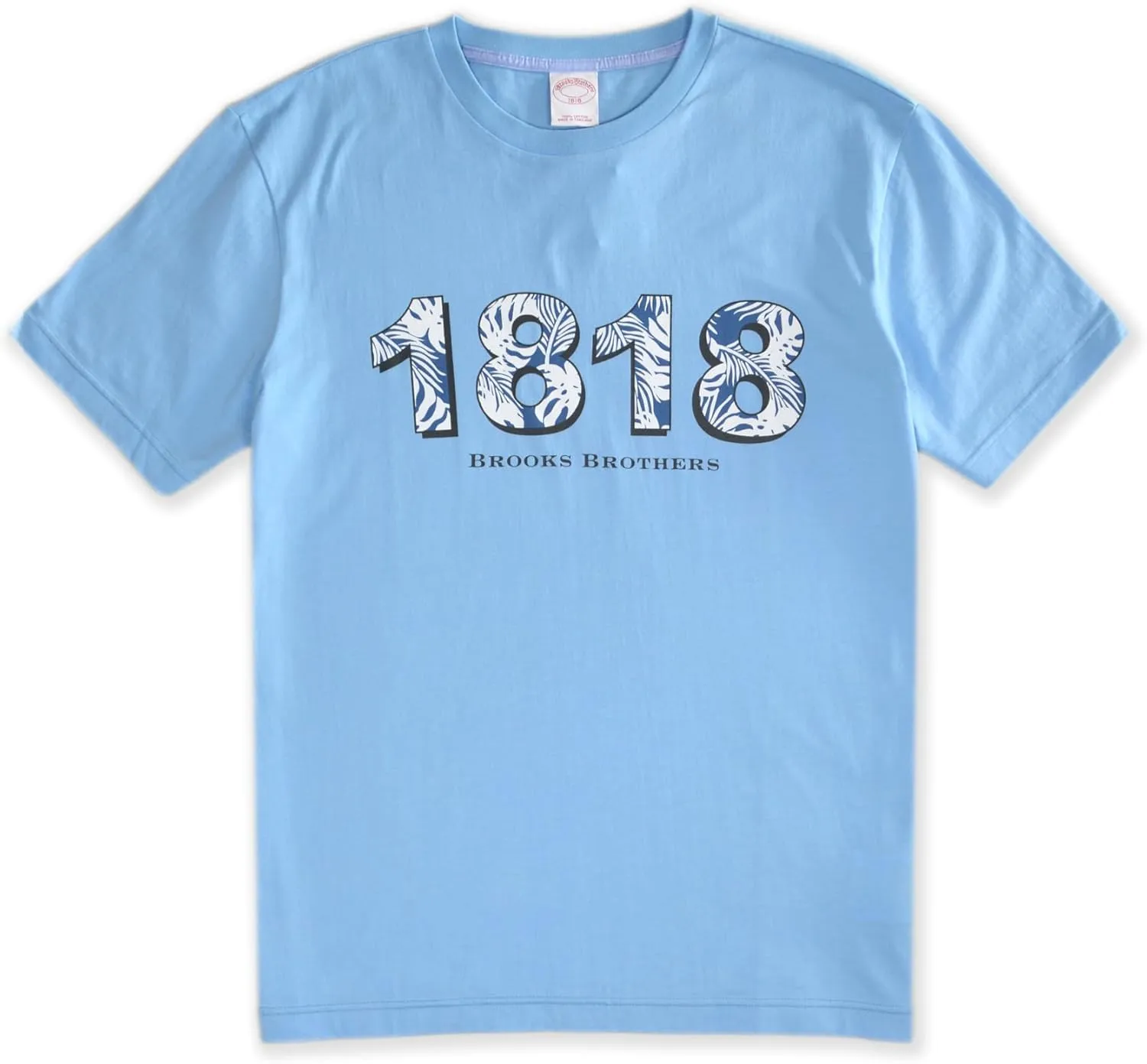 Brooks Brothers Men's Classic Fit All Cotton 1818 Tropical Print Graphic Tee T-Shirt,