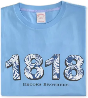 Brooks Brothers Men's Classic Fit All Cotton 1818 Tropical Print Graphic Tee T-Shirt,