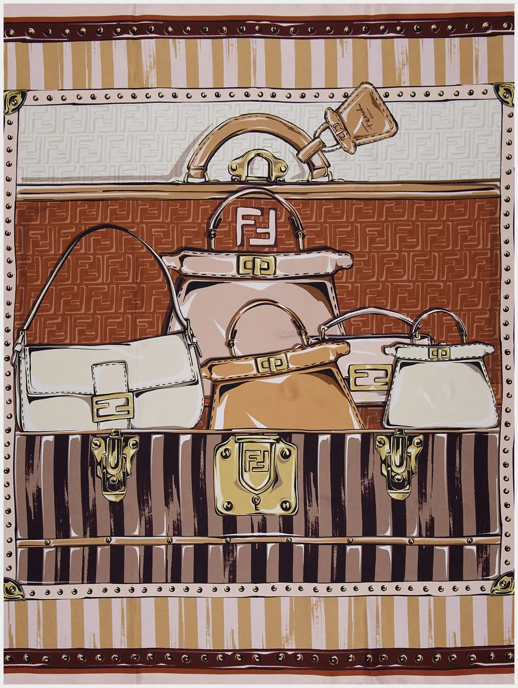 Brown Silk Foulard