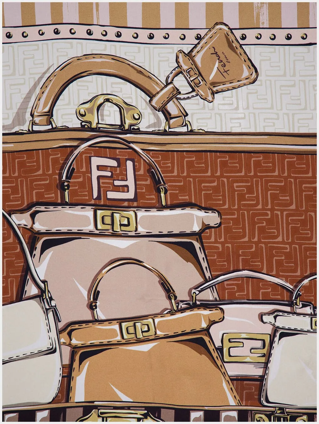 Brown Silk Foulard