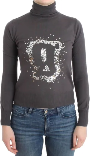 Brown turtleneck cotton sweater XXS