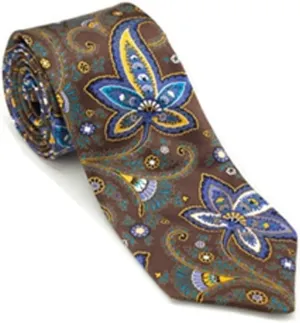 Brown Versailles Print Estate Tie