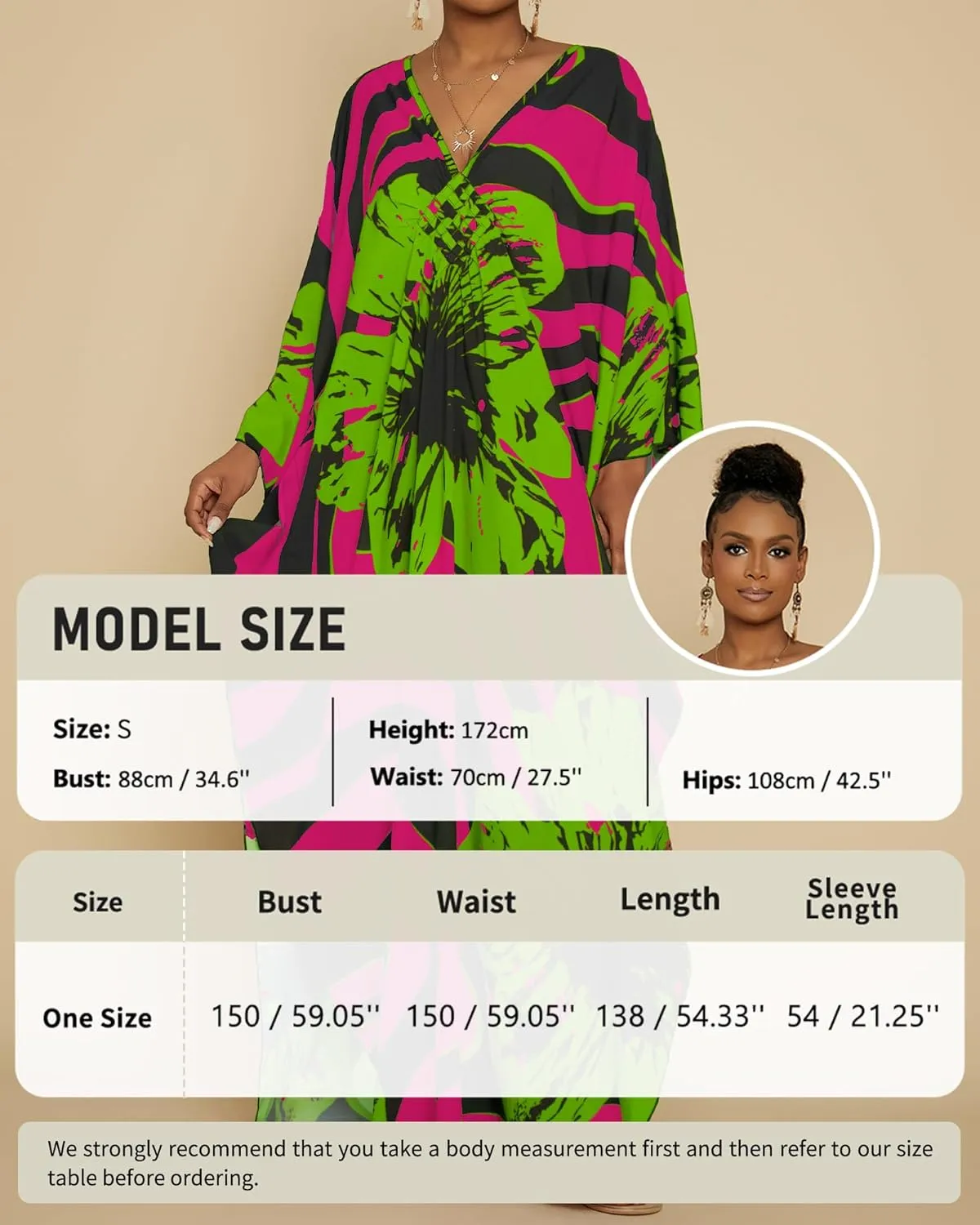 Bsubseach Women Floral Print Kaftan Dresses Plus Size Swimsuit Coverup 2025 Summer Bathing Suit Caftan Loungewear Beach Dress