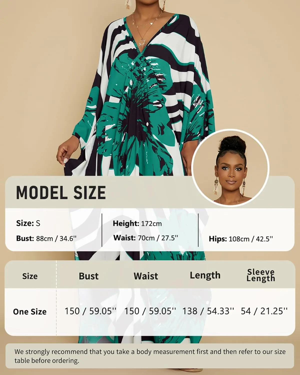 Bsubseach Women Floral Print Kaftan Dresses Plus Size Swimsuit Coverup 2025 Summer Bathing Suit Caftan Loungewear Beach Dress