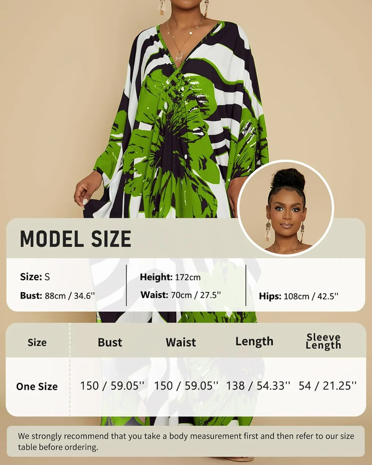 Bsubseach Women Floral Print Kaftan Dresses Plus Size Swimsuit Coverup 2025 Summer Bathing Suit Caftan Loungewear Beach Dress