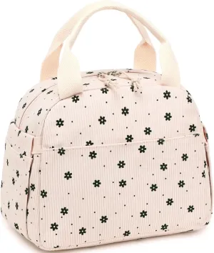 BTOOP Lunch Box for Women Men Cute Corduroy Lunch Bags Large Capacity Insulated Lunch Tote Bag For Work Travel Or Picnic