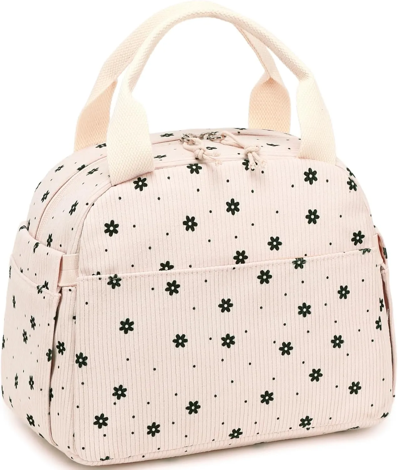 BTOOP Lunch Box for Women Men Cute Corduroy Lunch Bags Large Capacity Insulated Lunch Tote Bag For Work Travel Or Picnic