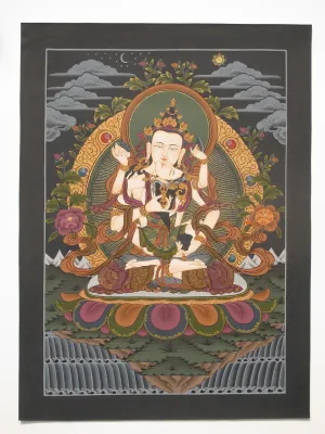 Buddha's union with Consort (Samantabhadra & Samantabhadri  ) 14.75"x 10.5"