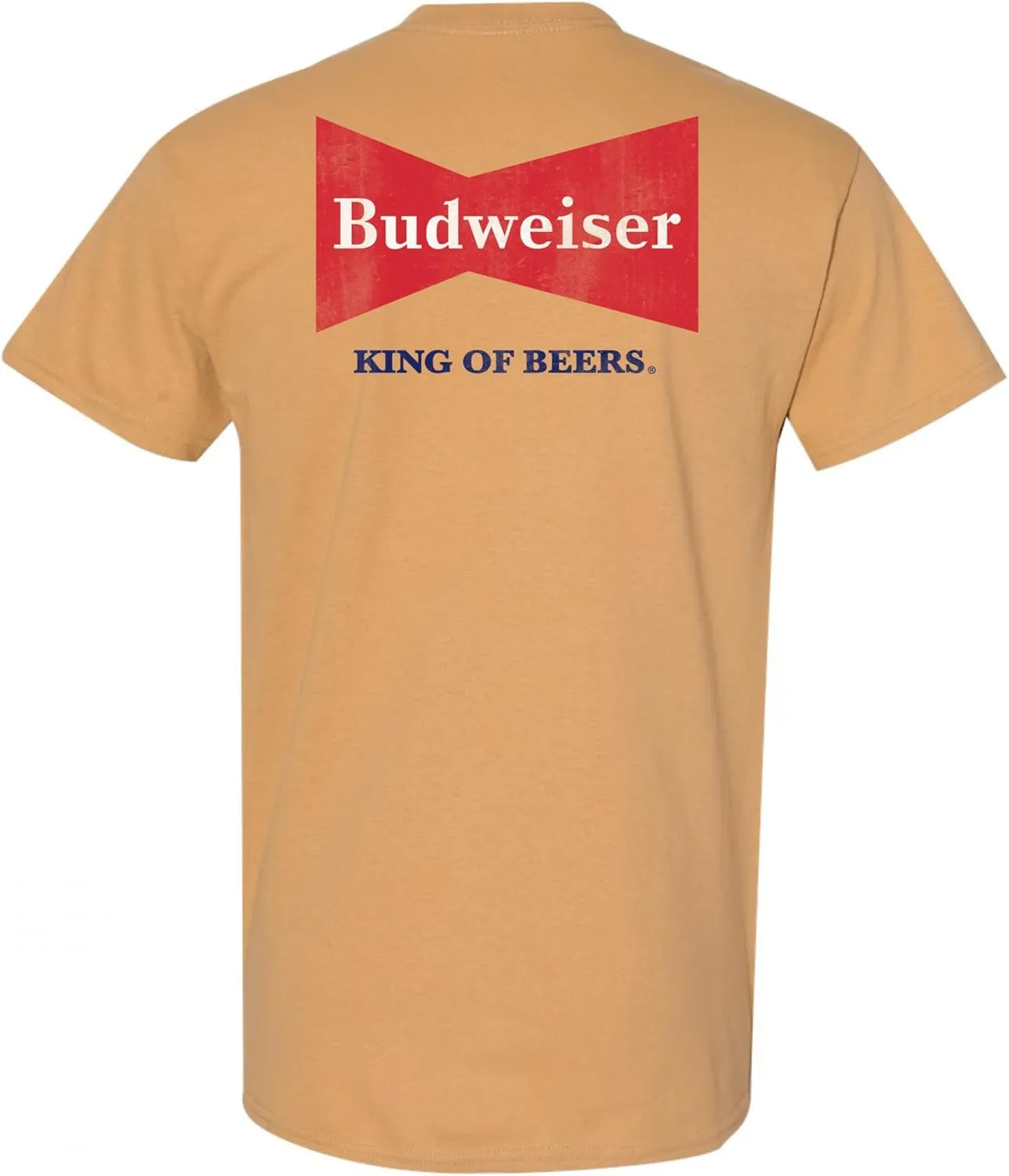 Budweiser King of Beers Retro Logo Front and Back Print T-Shirt