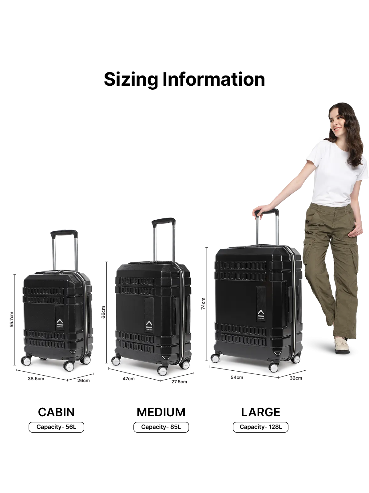 Bullet Black Set of 2 (S L) Trolley
