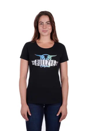 Bullzye Ladies Laurel S/S Tee - Black - B3W2506266- ON SALE