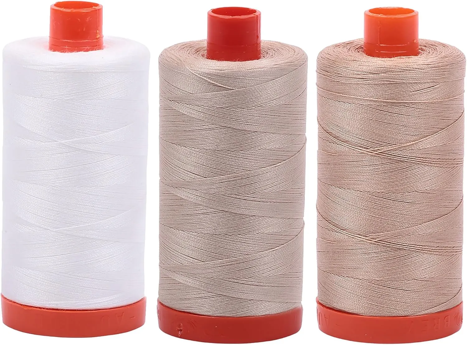 Bundle of Aurifil 50wt Egyptian Cotton Thread, Large 1422 yard Spools, with and without Aurifil Empty Thread Case 12 Spool Capacity (3 Spool Bundles, 2021 2312 2314)