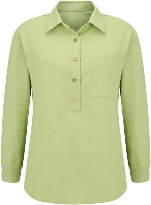 Button Down Shirts for Women Down Shirt Short Sleeve Cotton Linen Womens White Button Spring for