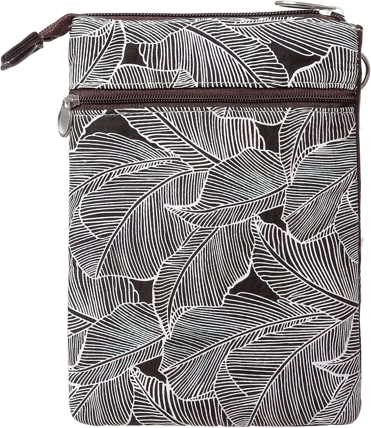 Canvas Cute Crossbody Bags for Women Mini Shoulder Handbag Cell Phone Purse Wallet Leaves Pattern Coin Pouch