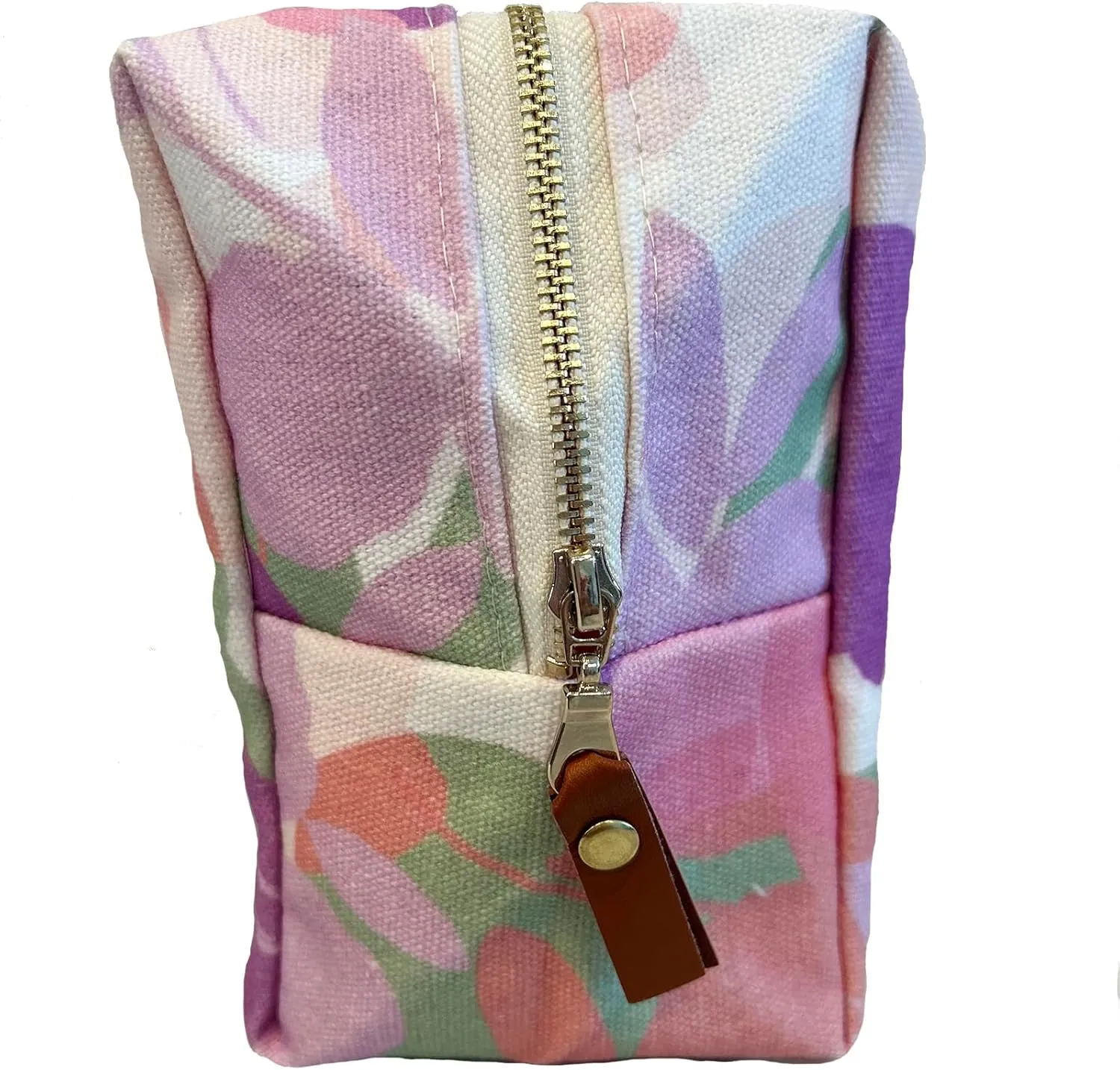 Canvas Makeup Bag Cosmetic Pouch for Travel Make Up Accessories for Women and Girls. (Camoflauge foral)