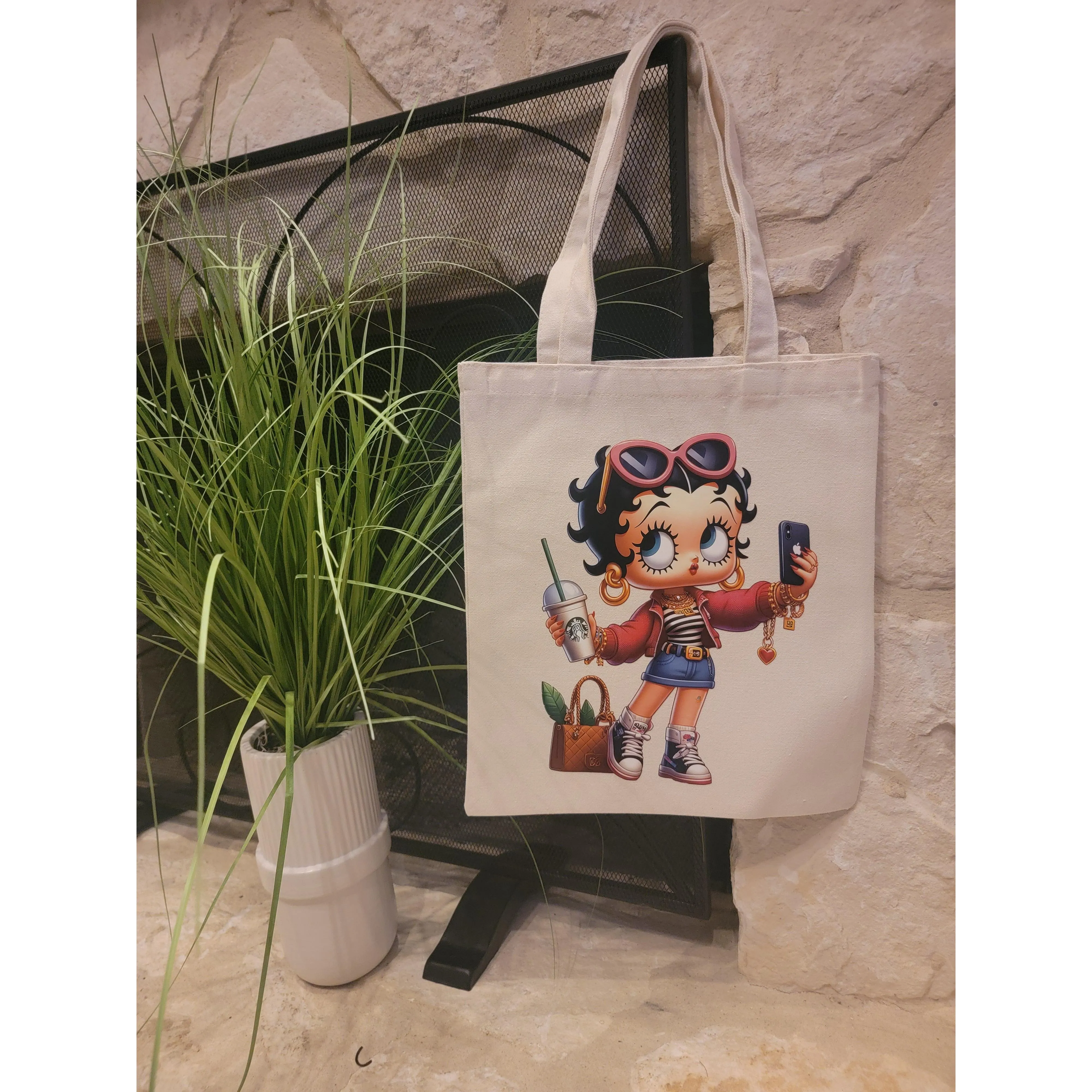 Canvas Tote Bag - Stylish Durable Canvas Tote for Every Occasion with 13.8-Inch Length and Comfortable Shoulder Strap