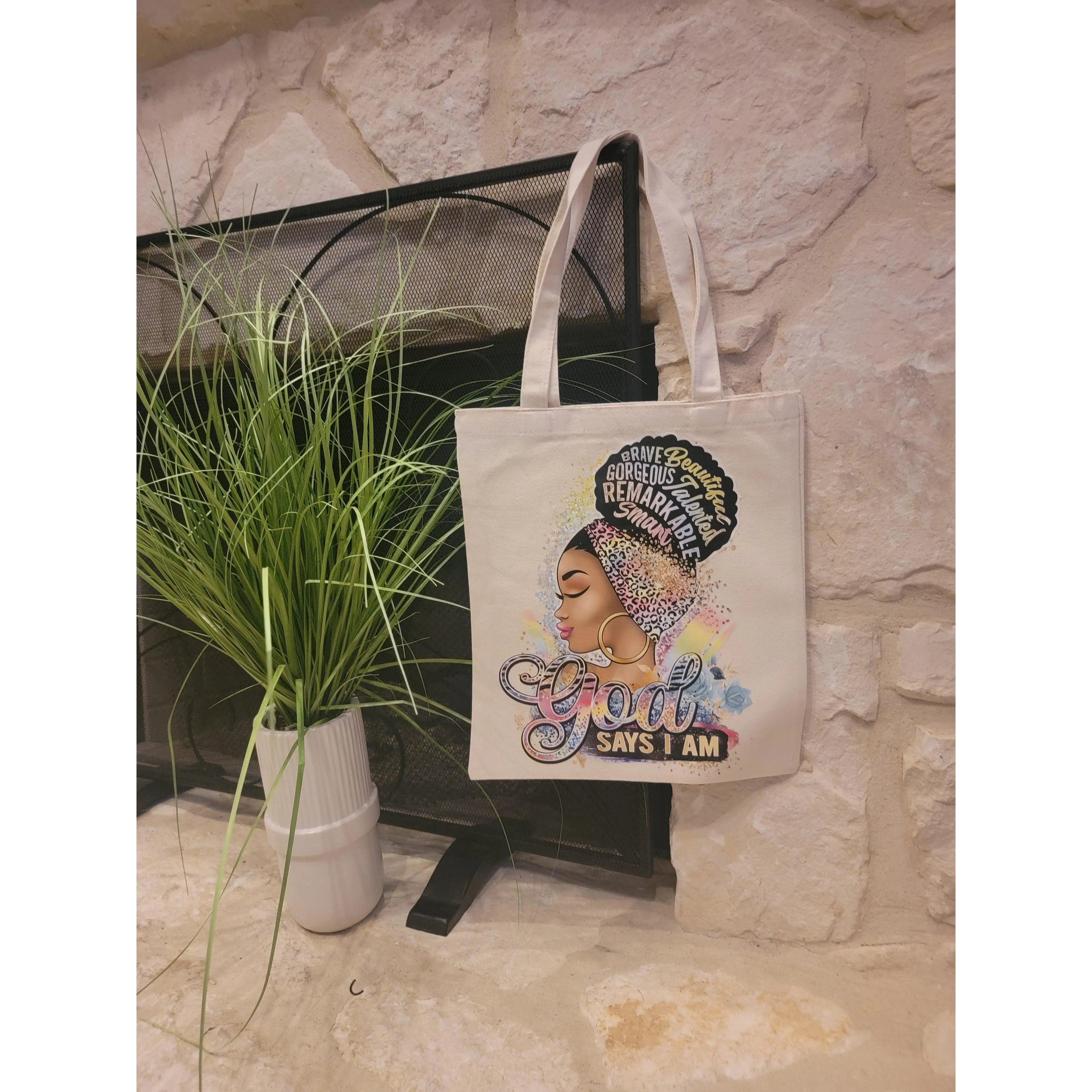 Canvas Tote Bag - Stylish Durable Canvas Tote for Every Occasion with 13.8-Inch Length and Comfortable Shoulder Strap