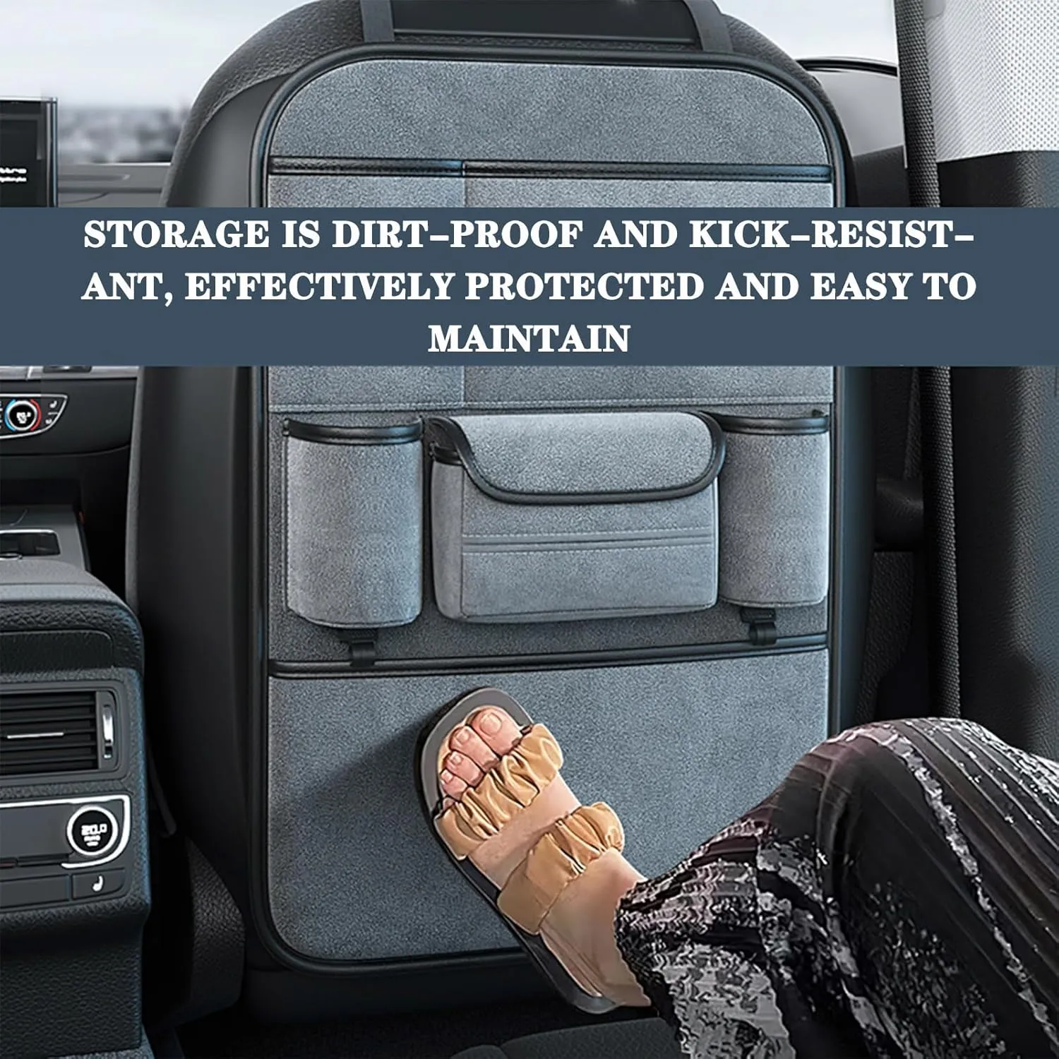 Car Backseat Organizer for Chevrolet Statesman Veritas Rezzo Equinox G2X Trailblazer Waterproof and Stain Resistant Car Organiser Back Seat Kids Back Seat Organiser,Blue, normal