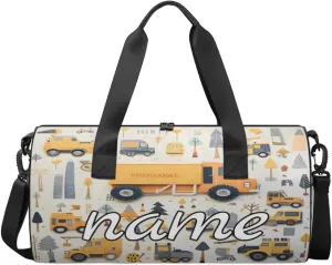 Cars Pattern Personalized Dance Bags, Cars Pattern Custom Sport Duffel Bag Travel Duffle Bag Overnight Weekender Bag