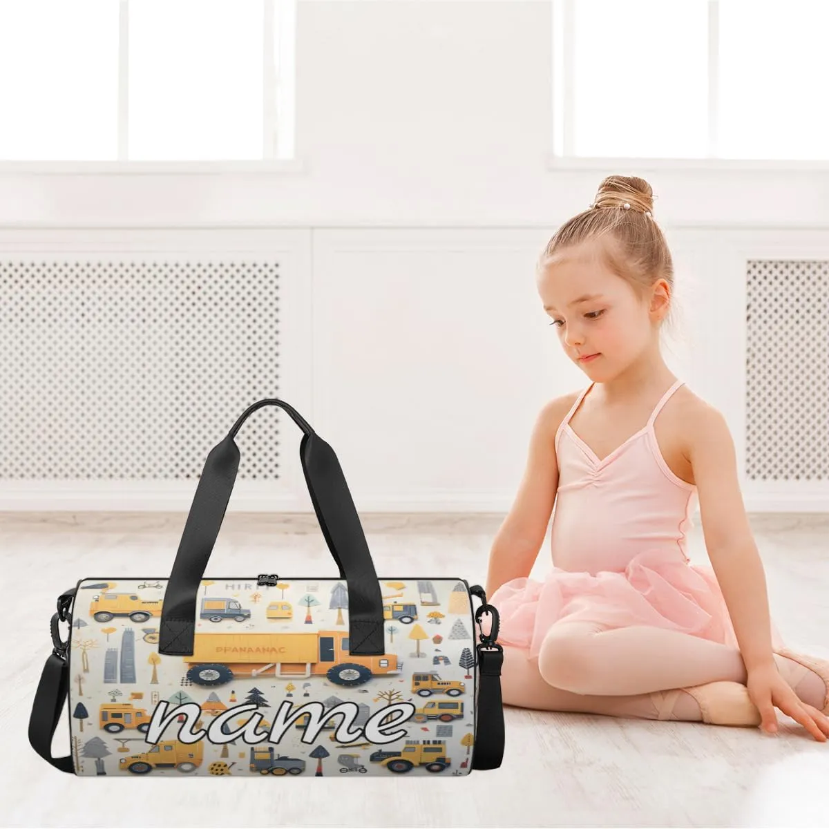 Cars Pattern Personalized Dance Bags, Cars Pattern Custom Sport Duffel Bag Travel Duffle Bag Overnight Weekender Bag