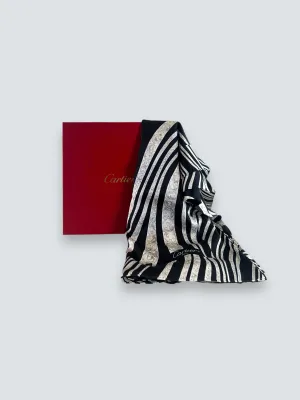 Cartier Zebra Print Silk Scarf