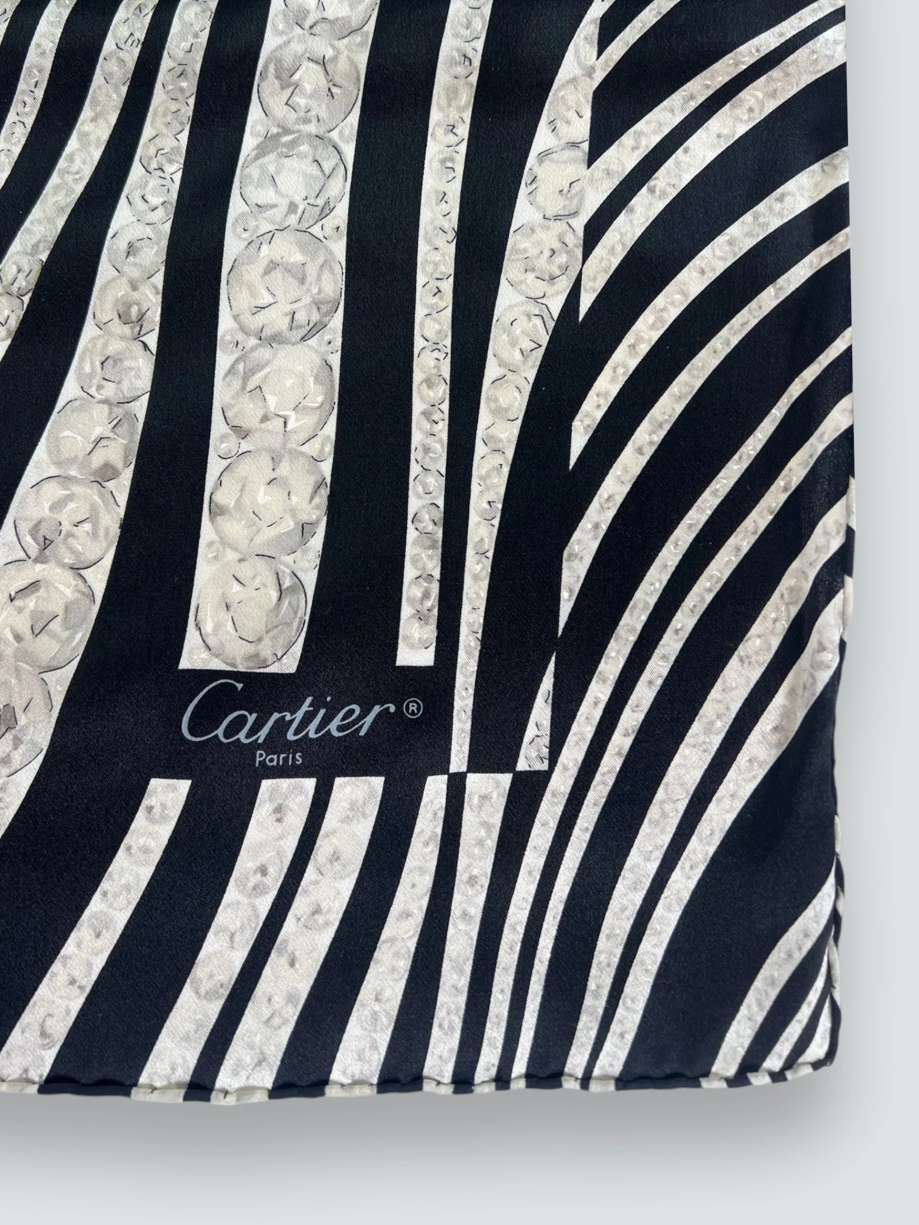 Cartier Zebra Print Silk Scarf