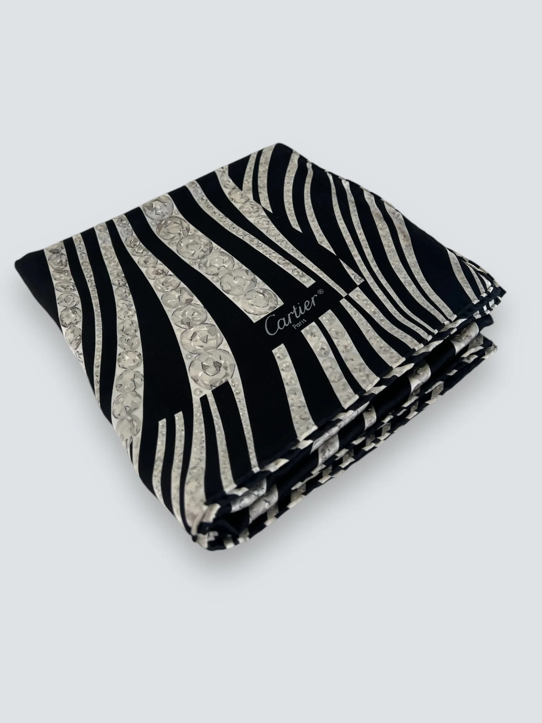 Cartier Zebra Print Silk Scarf