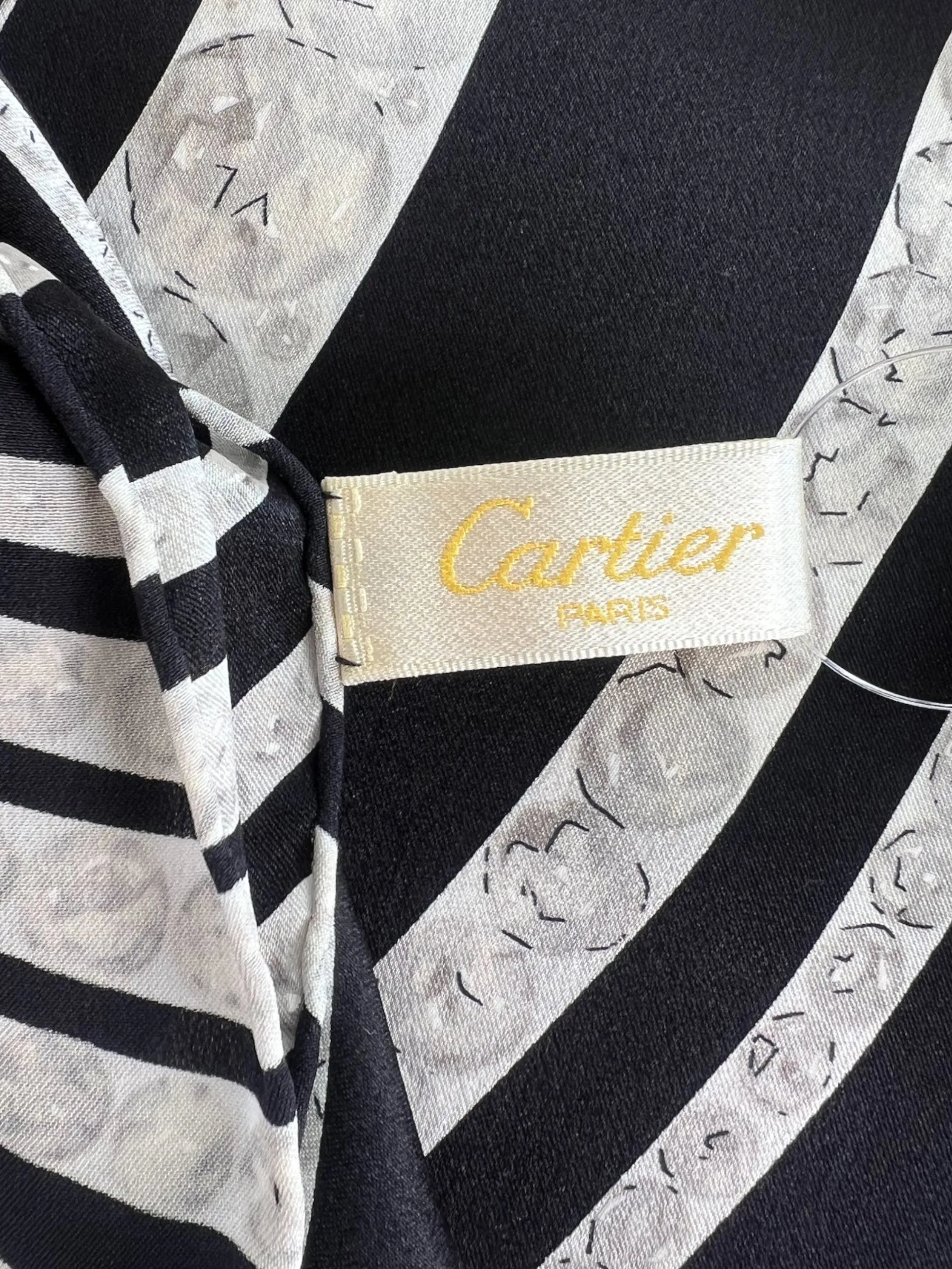 Cartier Zebra Print Silk Scarf