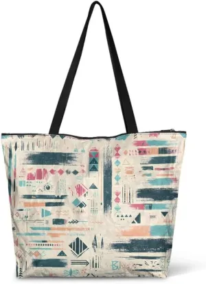 Carton Border Collie Dupont Paper Tote Bags Ladybug Daisy Reusable Handbag USA Flag Skull Shoulder Bag Shopping Work