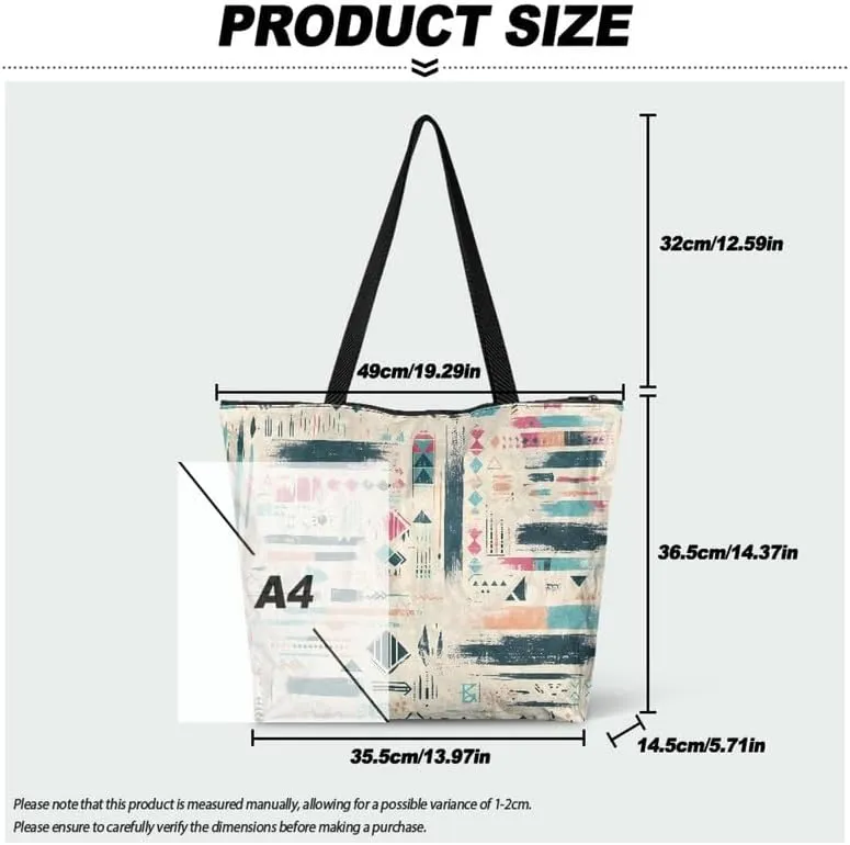 Carton Border Collie Dupont Paper Tote Bags Ladybug Daisy Reusable Handbag USA Flag Skull Shoulder Bag Shopping Work