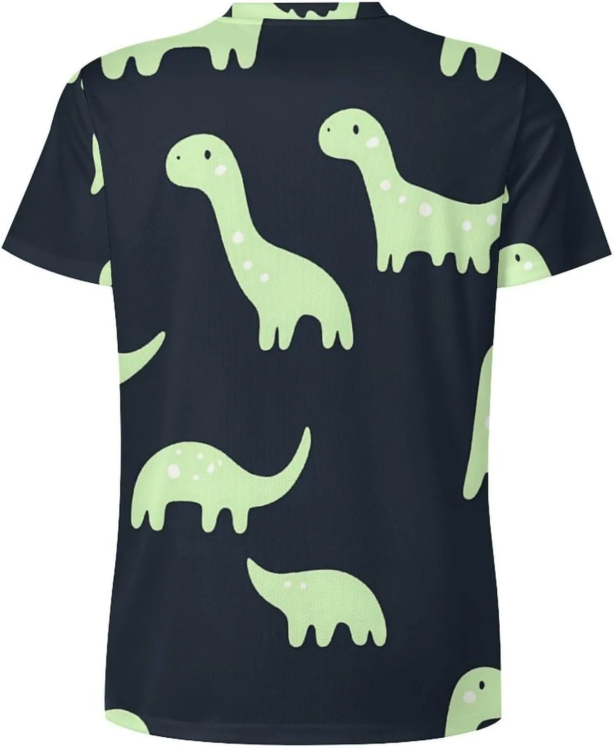 Cartoon Dinosaurs Abstract Men's T-Shirt Short Sleeve T-Shirts Casual Tops Ice Silk Tees