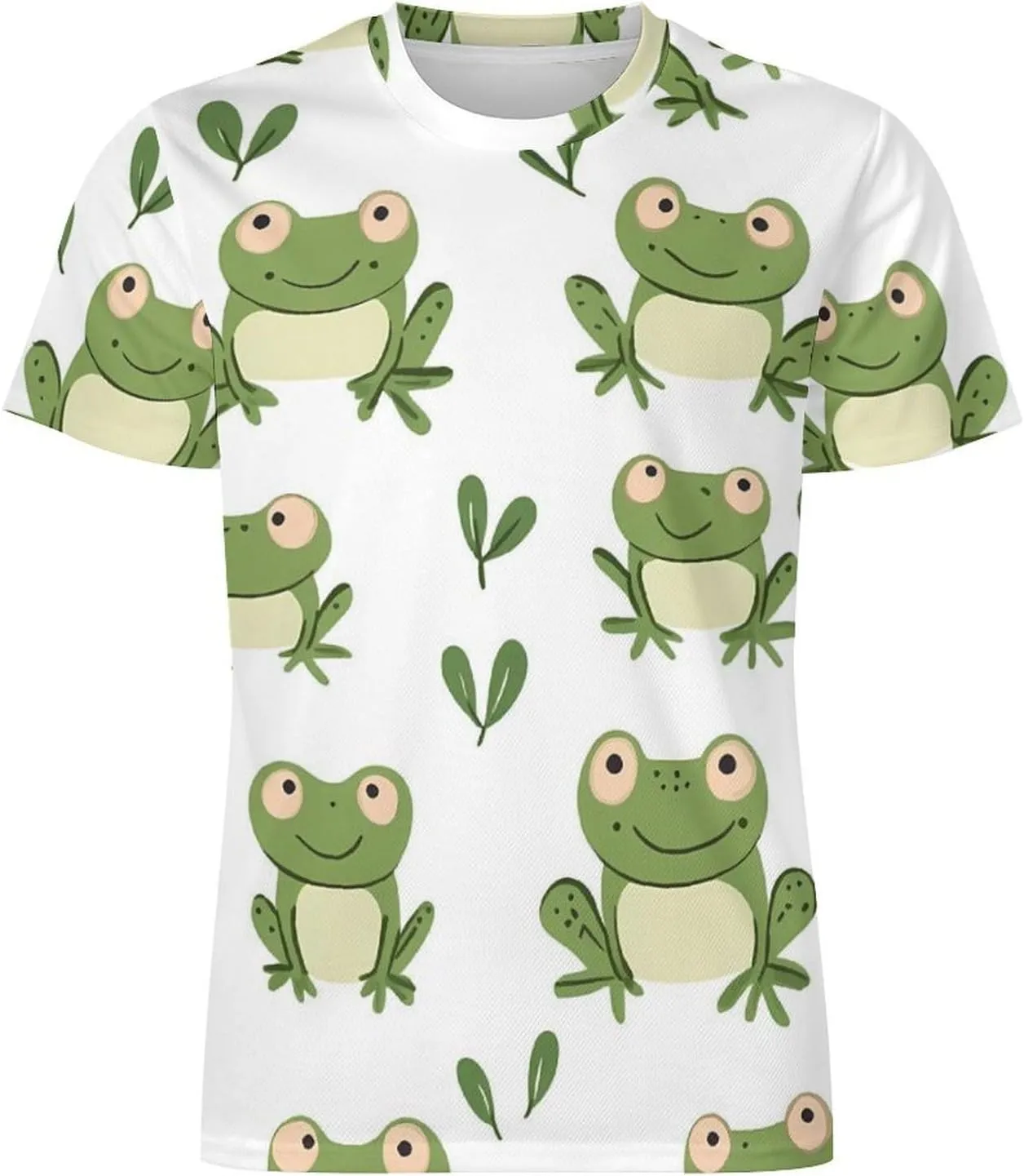 Cartoon Frogs Men's T-Shirt Short Sleeve T-Shirts Casual Tops Ice Silk Tees