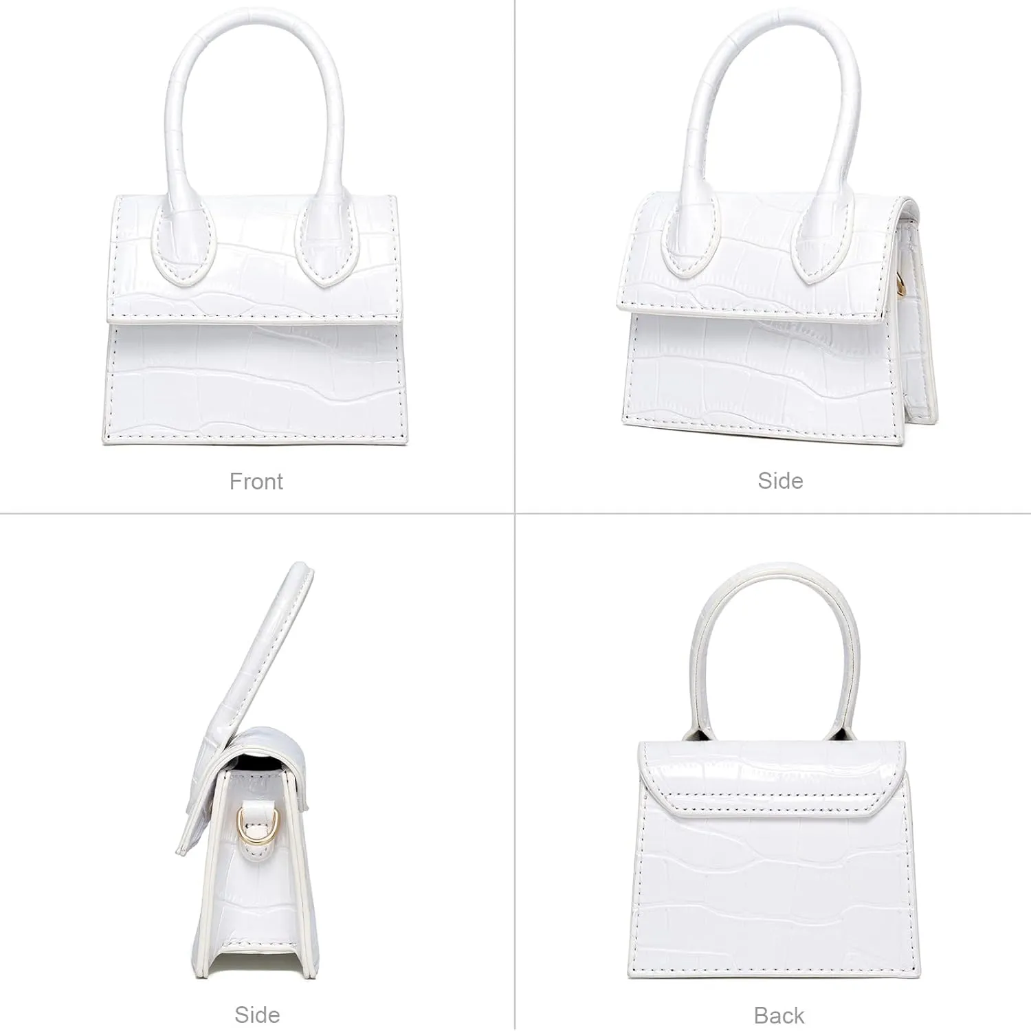 CATMICOO Mini Purse for Women, Mini Bag with Crocodile Pattern