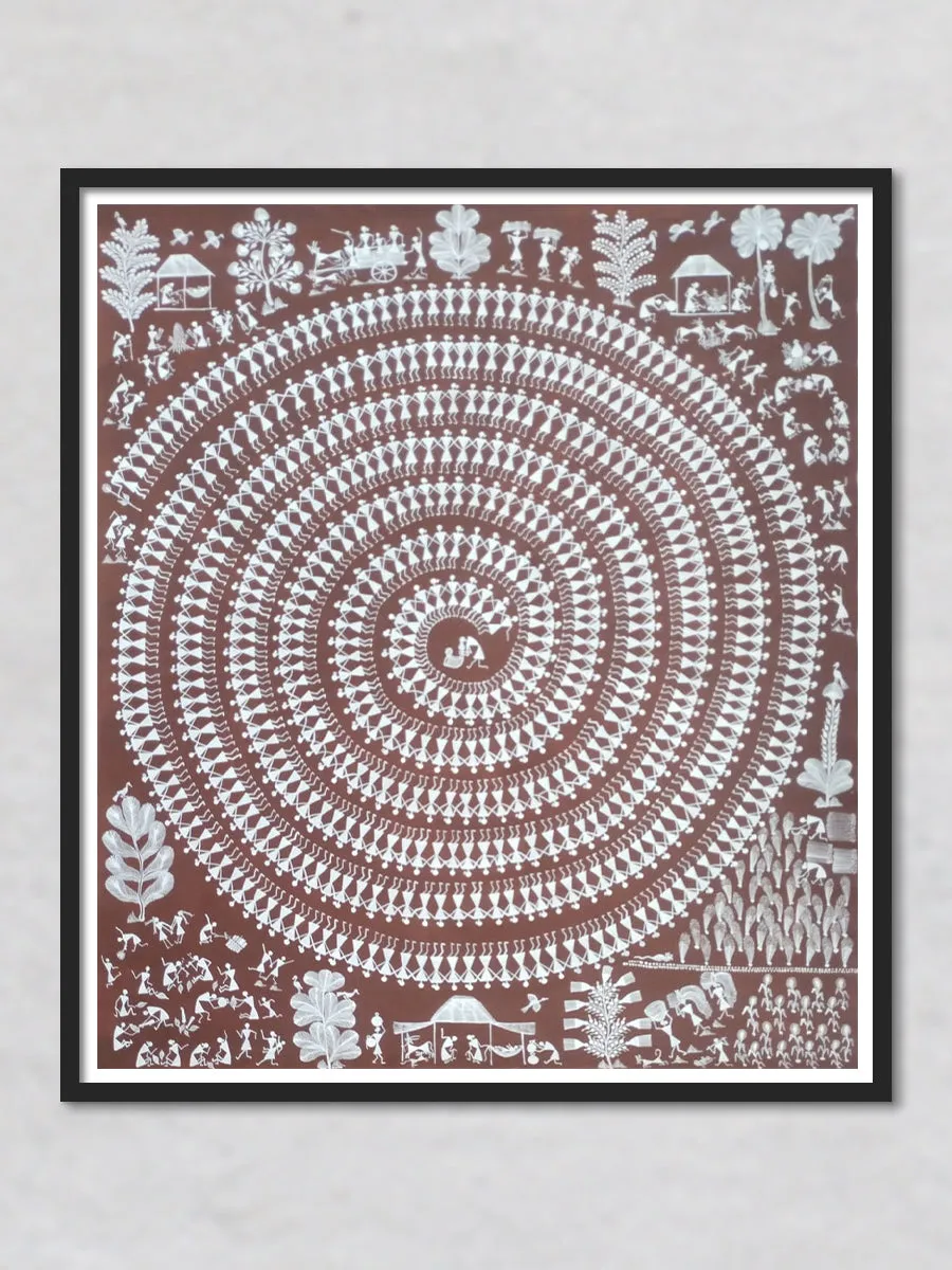 Celebration of Life in Warli Painting by Dilip Rama Bahotha