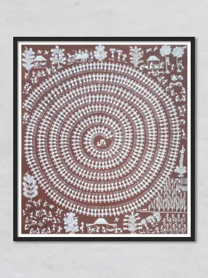 Celebration of Life in Warli Painting by Dilip Rama Bahotha