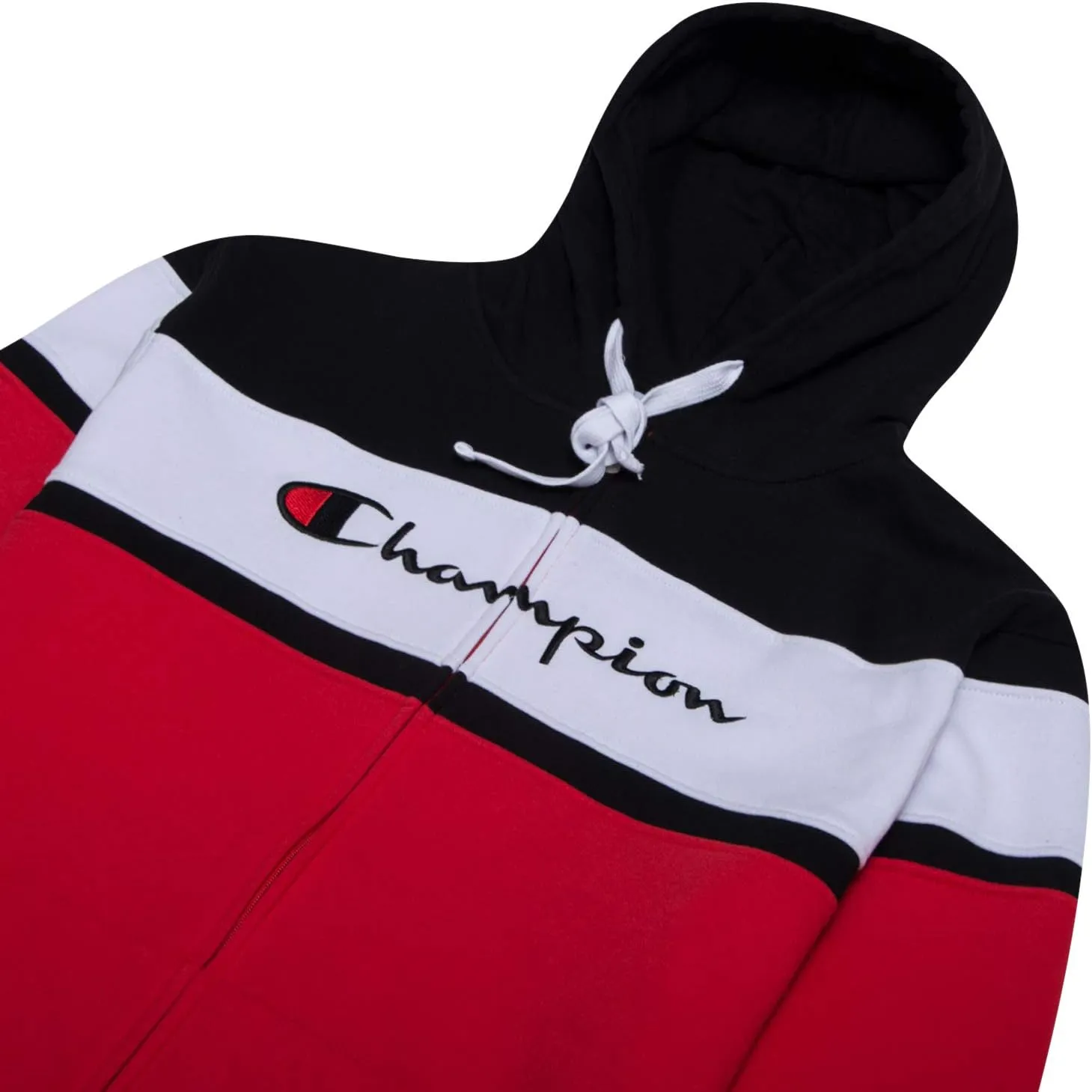 Champion Mens Big and Tall Full Zip Hoodie Classic Embroidered Logo