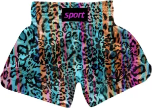 ChenHang Women Boxing Shorts Muay Thai Trunks Leopard Print MMA Sport Kick Martial Arts Training Gym Costume