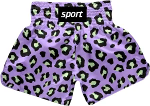 ChenHang Women Boxing Shorts Muay Thai Trunks Leopard Print MMA Sport Kick Martial Arts Training Gym Costume