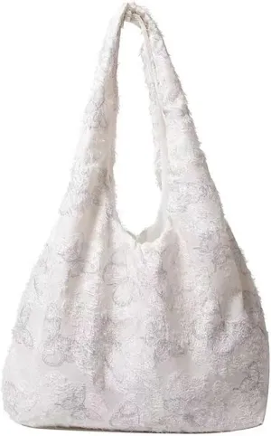 Chinese women's lace butterfly handbag, embroidered cheongsam canvas bag, suitable for dinners and weddings