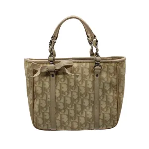Christian Dior Beige Romantique Pattern Mini Tote Bag