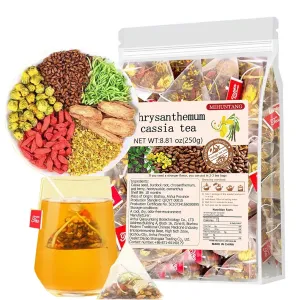 Chrysanthemum Cassia Seed Tea Bags 8.81oz (5g×50packets) Goji Berries Osmanthus Honeysuckle Combination of Floral Tea