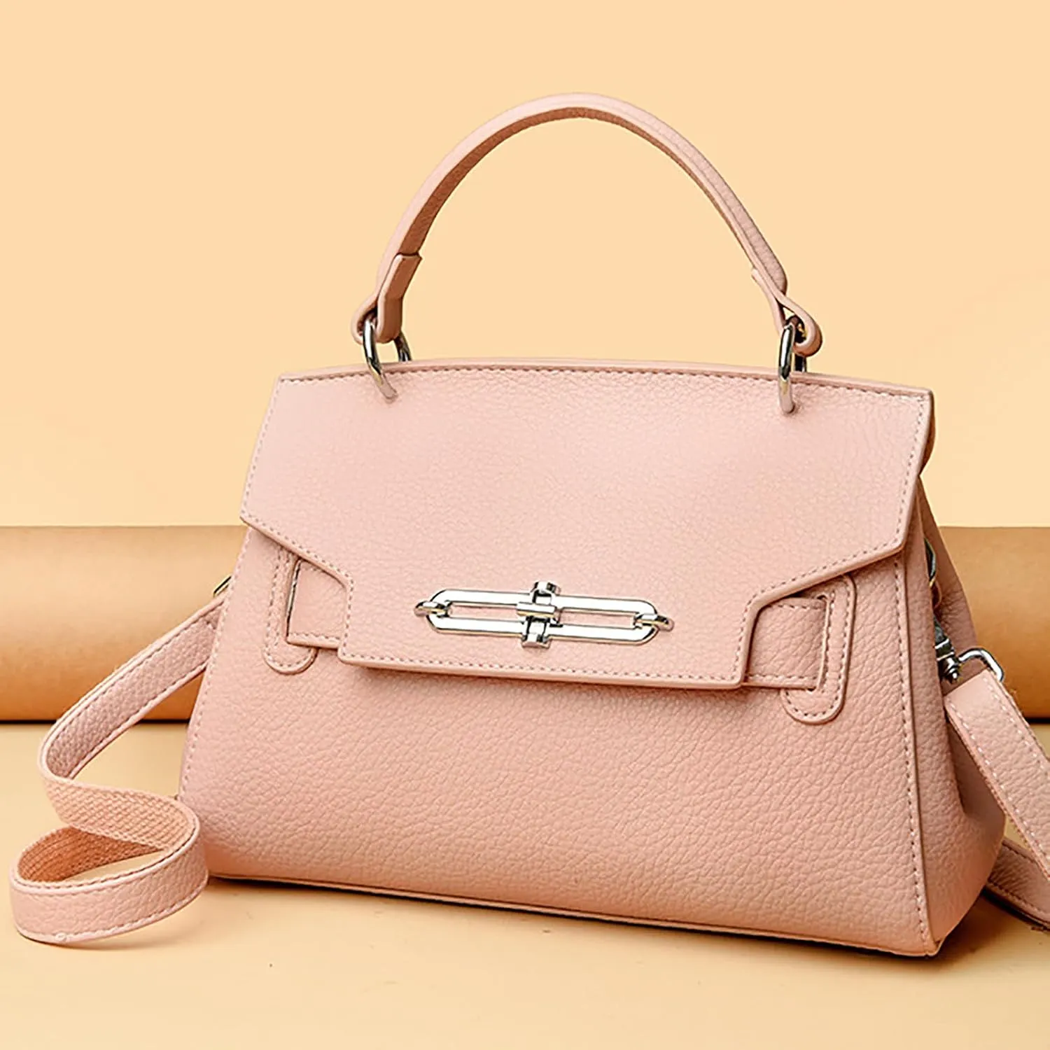 Classic Real Genuine Leather Top-Handle Handbag For Women Phone Purses Crossbody Shoulder Bags For Women